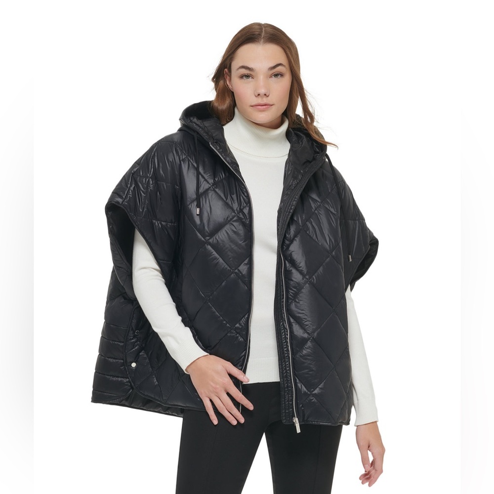 NWT! Calvin Klein Hooded Quilted Jacket, Size Large